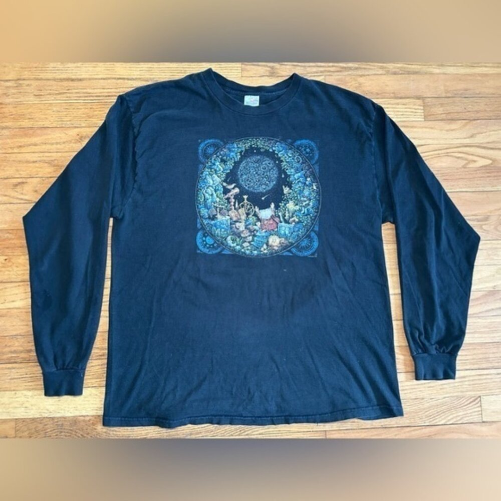 90s Celestial Astrology Long Sleeve Graphic Tee XXL
